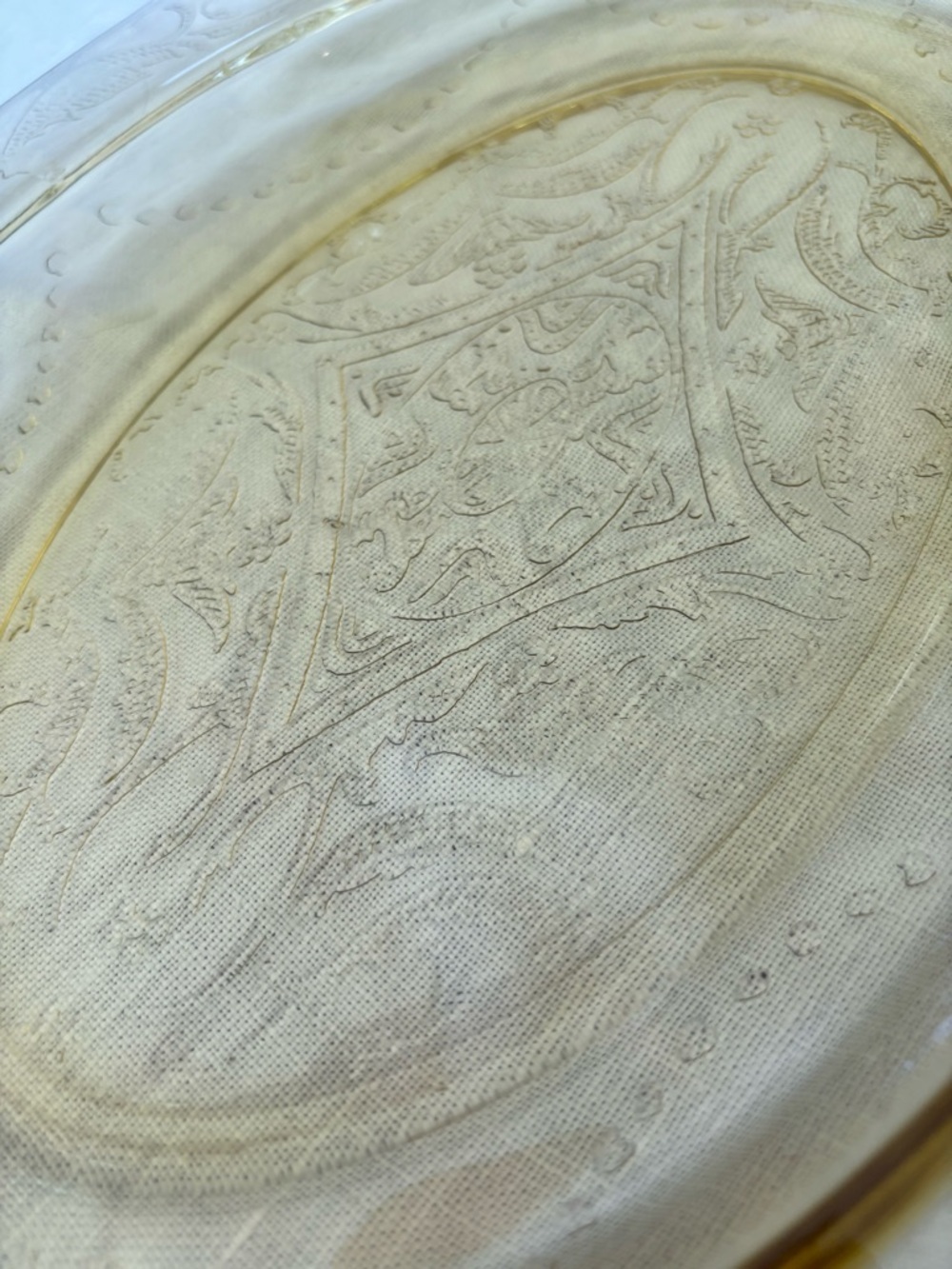 vintage Federal Glass Company platter in the Madrid Amber depression glass 1930s - Picture 2 of 7